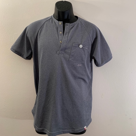 SLVDR Short Sleeve Henley Medium RARE style - Picture 2 of 3